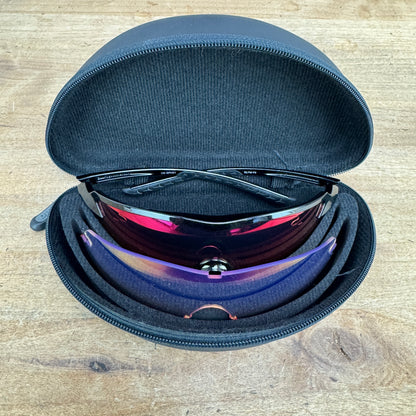 Shimano S-Phyre Black Cycling Sunglasses w/ Red/Clear Lenses & Case 29g