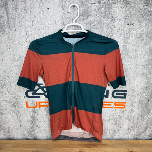 Cafe du Cycliste Horizontal Stripe Short Sleeve Men's Large Cycling Jersey