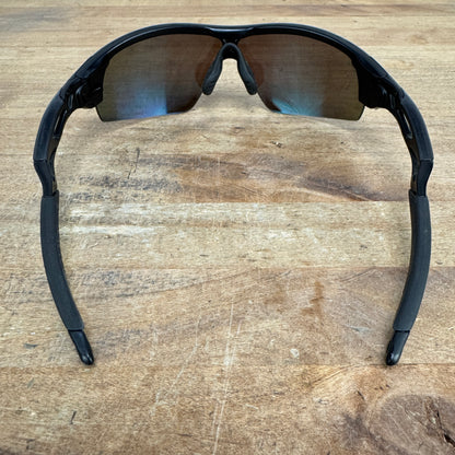 Oakley RadarLock Black Cycling Sunglasses w/ Blue/Black/Silver Lenses & Case