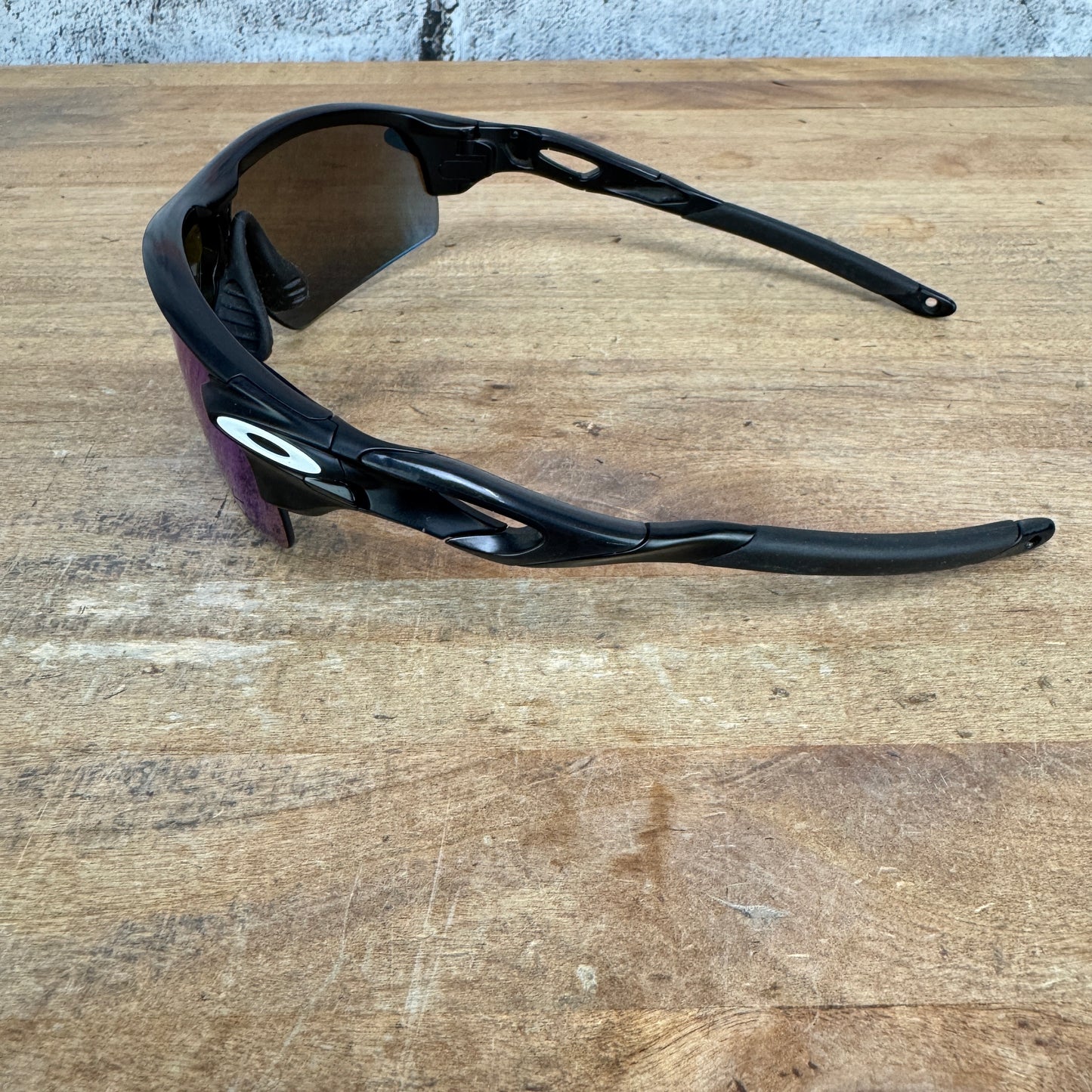 Oakley RadarLock Black Cycling Sunglasses w/ Blue/Black/Silver Lenses & Case
