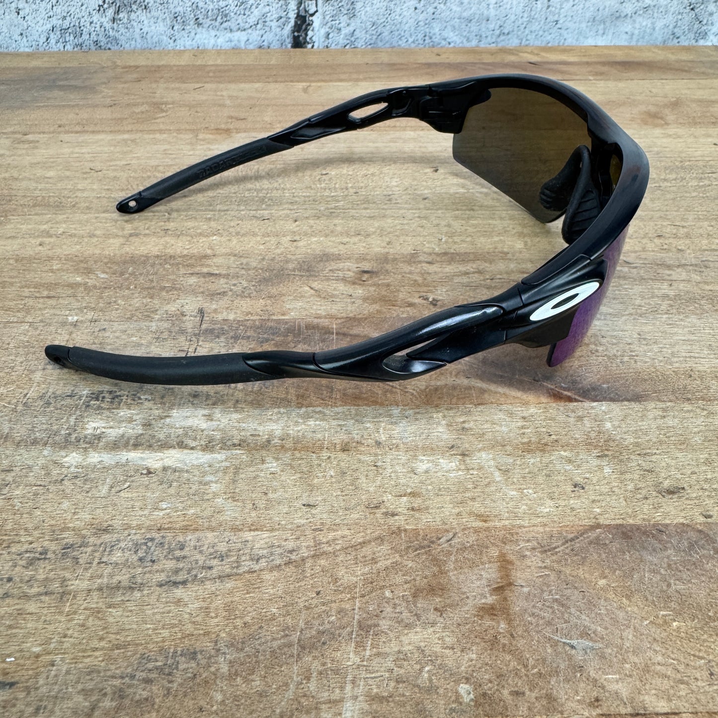 Oakley RadarLock Black Cycling Sunglasses w/ Blue/Black/Silver Lenses & Case