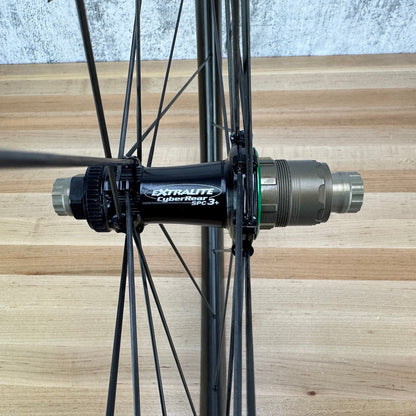 New 815g! Custom Lightbicycle AR25 Extralite Carbon Spokes Disc Wheelset Ceramic