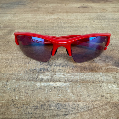 Oakley Flak Red Cycling Sunglasses w/ Black/Red/Brown Lenses & Case