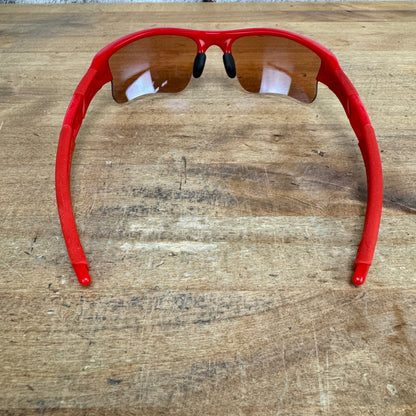 Oakley Flak Red Cycling Sunglasses w/ Black/Red/Brown Lenses & Case