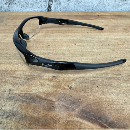 Oakley Flak Black Cycling Sunglasses w/ Black/Brown/Gold/Clear Lenses & Case