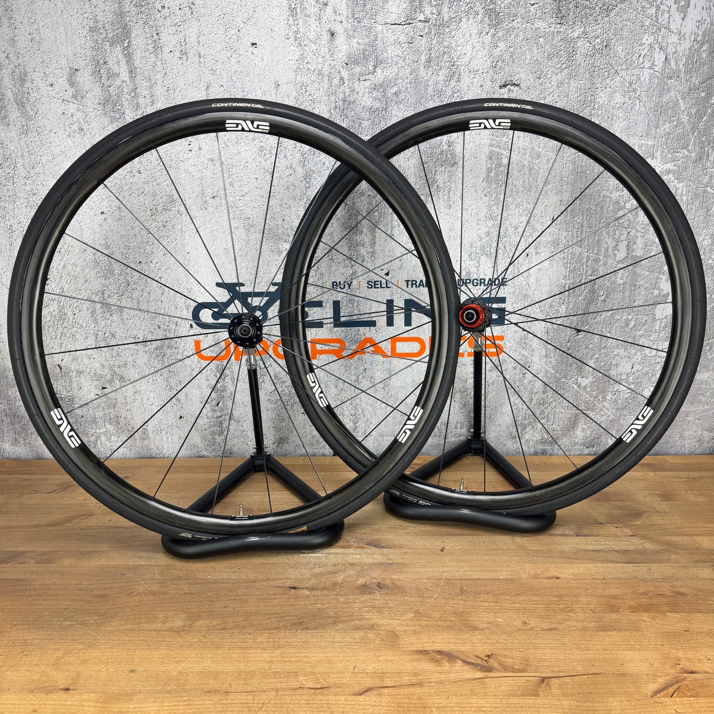 Enve SES 2.2 Carbon Tubular Wheelset 700c Rim Brake + Continental Competition