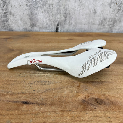 Selle SMP F20C s.i. White 135mm 7x7mm Steel Rails Bike Saddle 208g