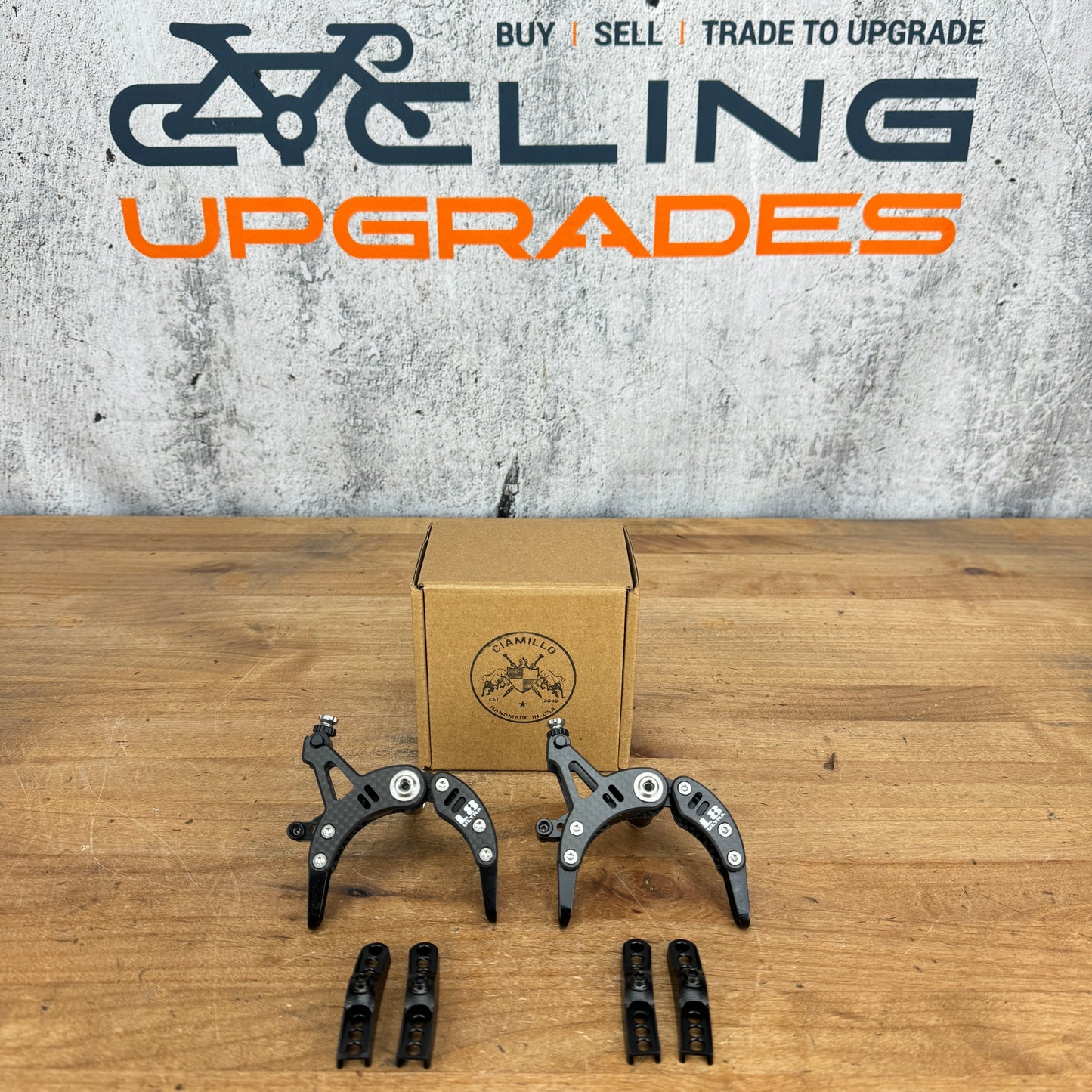New! Ciamillo L8 Ultra Carbon Titanium Center-Mount Road Rim Brake Calipers 132g