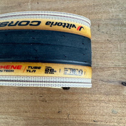 New Takeoff! Pair Vittoria Corsa Pro Speed Graphene TLR 700c x 26mm Road Tires