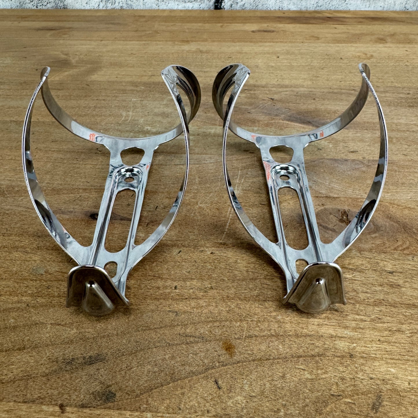 Light Use! Supacaz Fly Cage Chrome Cycling Bike Water Bottle Cages 46g