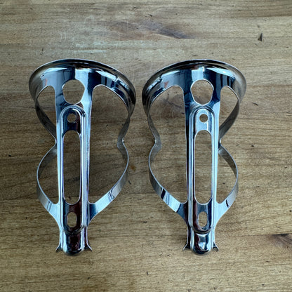 Light Use! Supacaz Fly Cage Chrome Cycling Bike Water Bottle Cages 46g