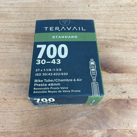 New! Teravail Standard 700x30-43 48mm Presta Valve Butyl Bike Inner Tube