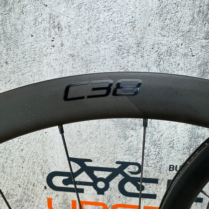Low Mile! Roval Rapide C38 Carbon Tubeless Disc Wheelset 700c DT 370 1608g