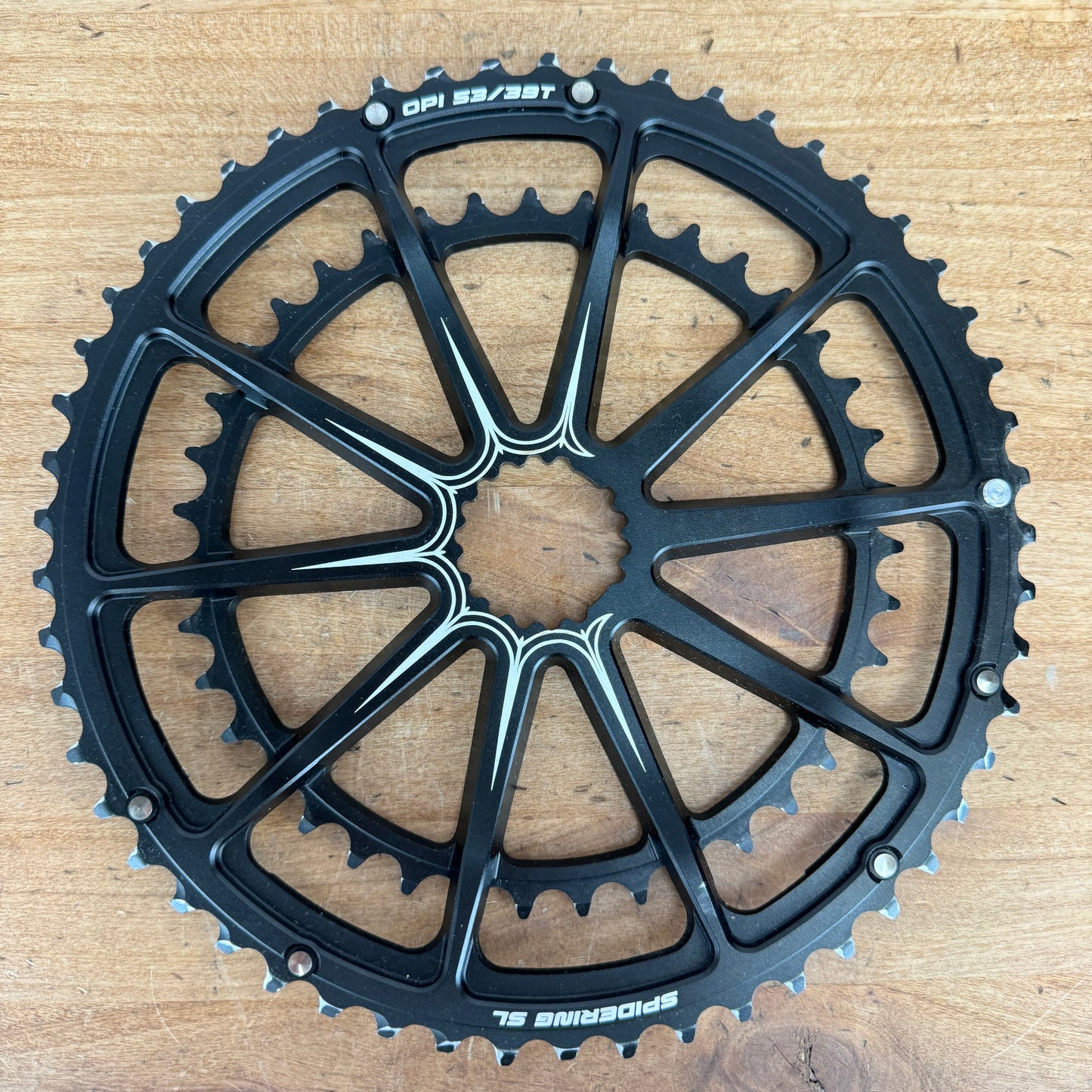 Cannondale Hollowgram 10-arm OPI Spidering 53/39 Alloy Bike Chainrings 185g