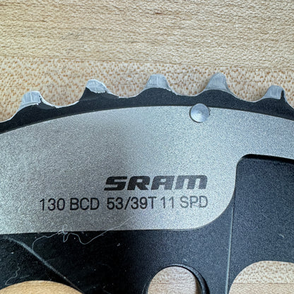 SRAM Red 22 53/39t 11-Speed 130BCD 5-Bolt Bike Chainring Set 185g