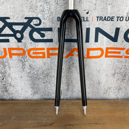 Carbon 1 1/8" 300mm Uncut Steerer Center-Lock Road Bike Fork 700c 43mm Rake