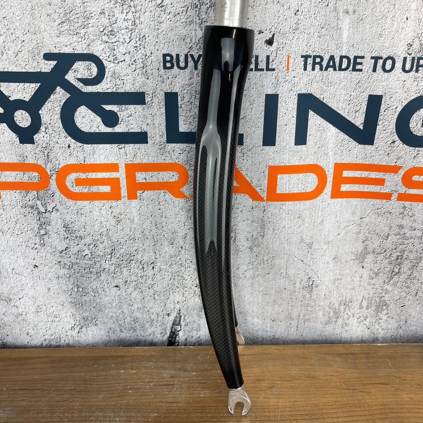 Carbon 1 1/8" 300mm Uncut Steerer Center-Lock Road Bike Fork 700c 43mm Rake