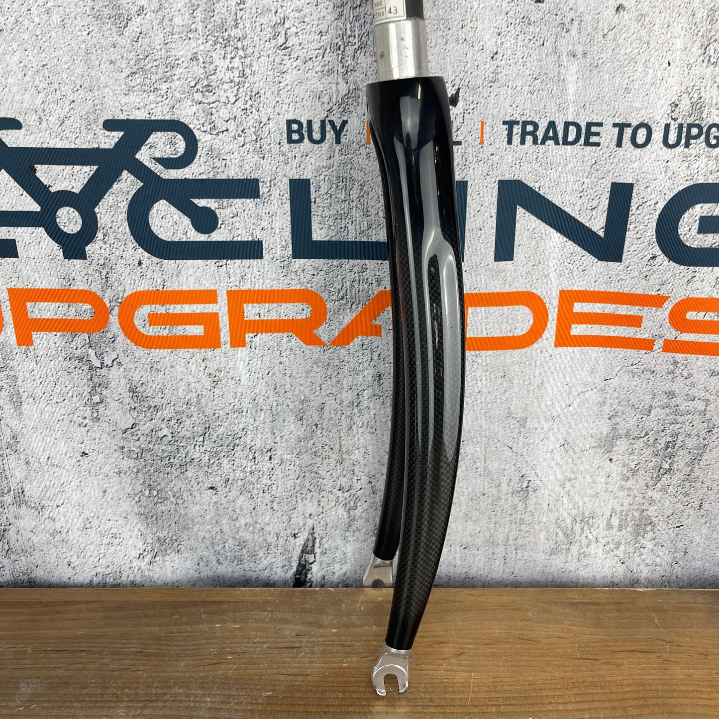 Carbon 1 1/8" 300mm Uncut Steerer Center-Lock Road Bike Fork 700c 43mm Rake