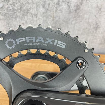 PraxisWorks Zayante M30 170mm 52/36t 4-Bolt Bike Carbon Crankset 695g
