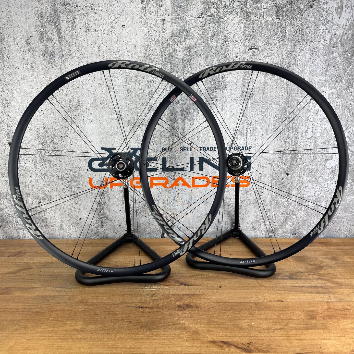 Rolf Prima Hyalite Alloy Tubeless Disc Brake Wheelset 700c 1611g + QR Conversion