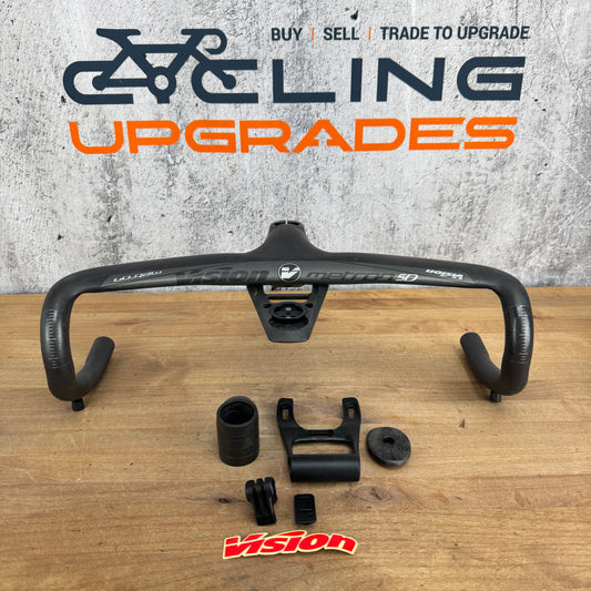 Low Mile! Vision Metron 5D Carbon 110mm 42cm Integrated Handlebar w/ Mounts 399g