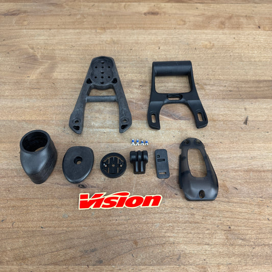 Light wear! Vision Metron 5D Integrated Handlebar accessory kit w/Sticker 147g