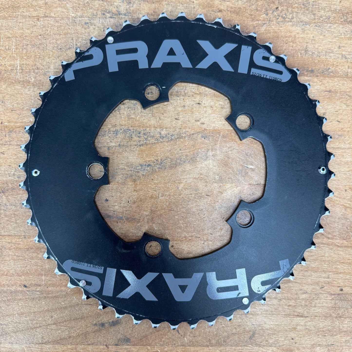 PraxisWorks TT Aero 52/36t 110mm BCD 5-Bolt 10/11-Speed Chainring Set 181g