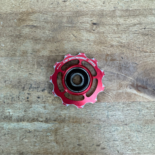 Ceramicspeed Red 11t fits Sram/Shimano 11-Speed Ceramic Upper Pulley Wheel 11g