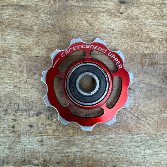 Ceramicspeed Red 11t fits Sram/Shimano 11-Speed Ceramic Upper Pulley Wheel 11g