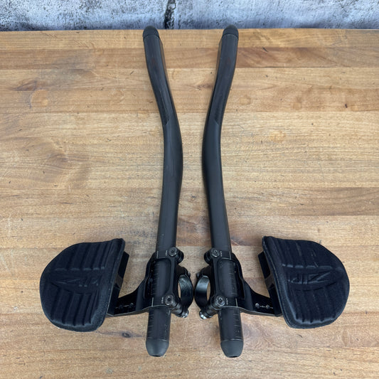 Low Mile! Zipp Vuka Clip with Carbon Race Extensions Bike Handlebar 508g