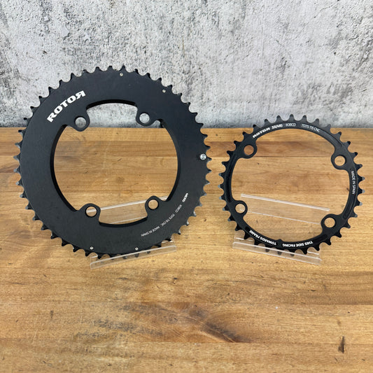 Rotor 48/35t 12-Speed 110 BCD 4-Bolt Round Bike Chainring Set 145g