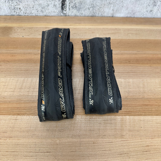Low Mile! Continental Grand Prix 4000s II 700c x 23mm Clincher Pair Tires 412g