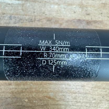 Low Mile! EXS R180 34cm Carbon 31.8mm 125mm Drop 70mm Reach Bike Handlebar 161g