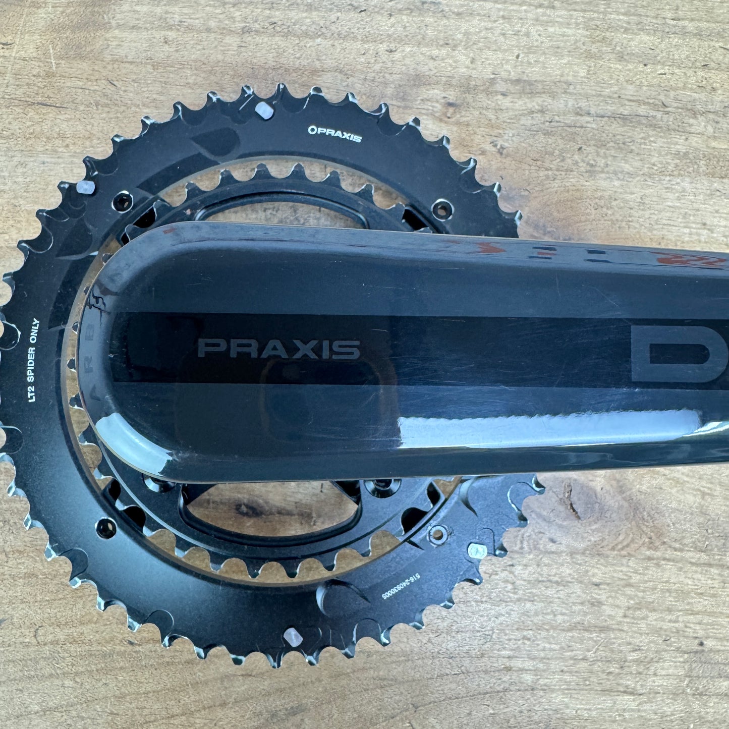 PraxisWorks Doon Carbon 165mm 50/34t 30mm 4-Bolt Crankset with Chainrings 568g