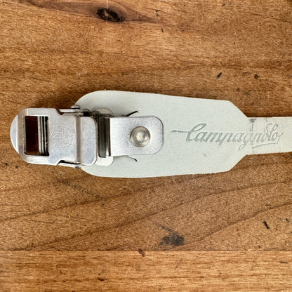 New Takeoff! Campagnolo 1980s C-Record Quill Leather Pedal Toe Straps w/ Buttons