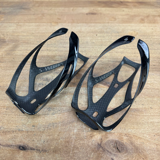 Specialized S-Works Rib Cage III Gloss Black Pair Bike Water Bottle Cages 45g