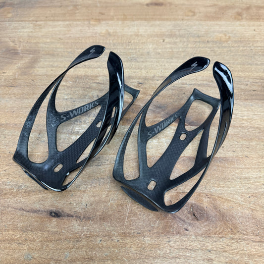 Specialized S-Works Rib Cage III Gloss Black Pair Bike Water Bottle Cages 45g