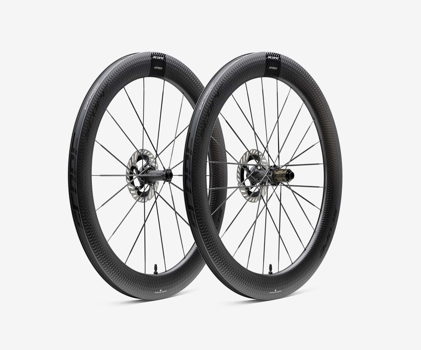 New! Scope Artech 6 65mm Carbon Disc Brake Road Bike Wheelset 700c 1244g