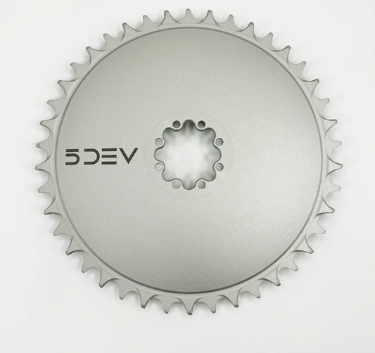 New! 5DEV 1x 42t 8-Bolt Direct Mount for SRAM Silver Aero Bike Chainring 127g