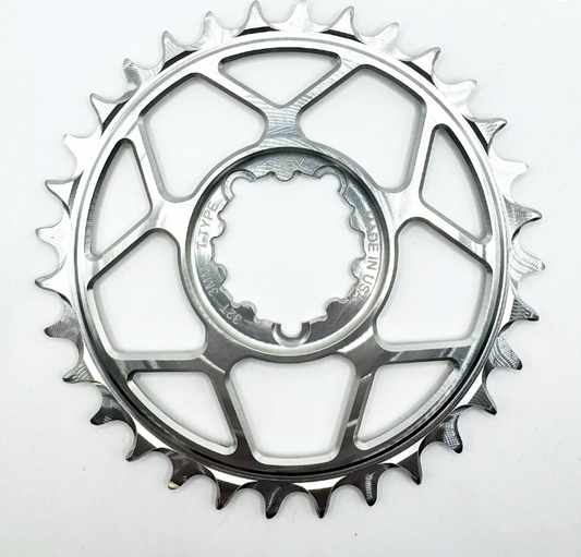 New! 5DEV 1x 32t T-Type 3mm Offset 3-bolt SRAM Direct Mount Raw Chainring 57g