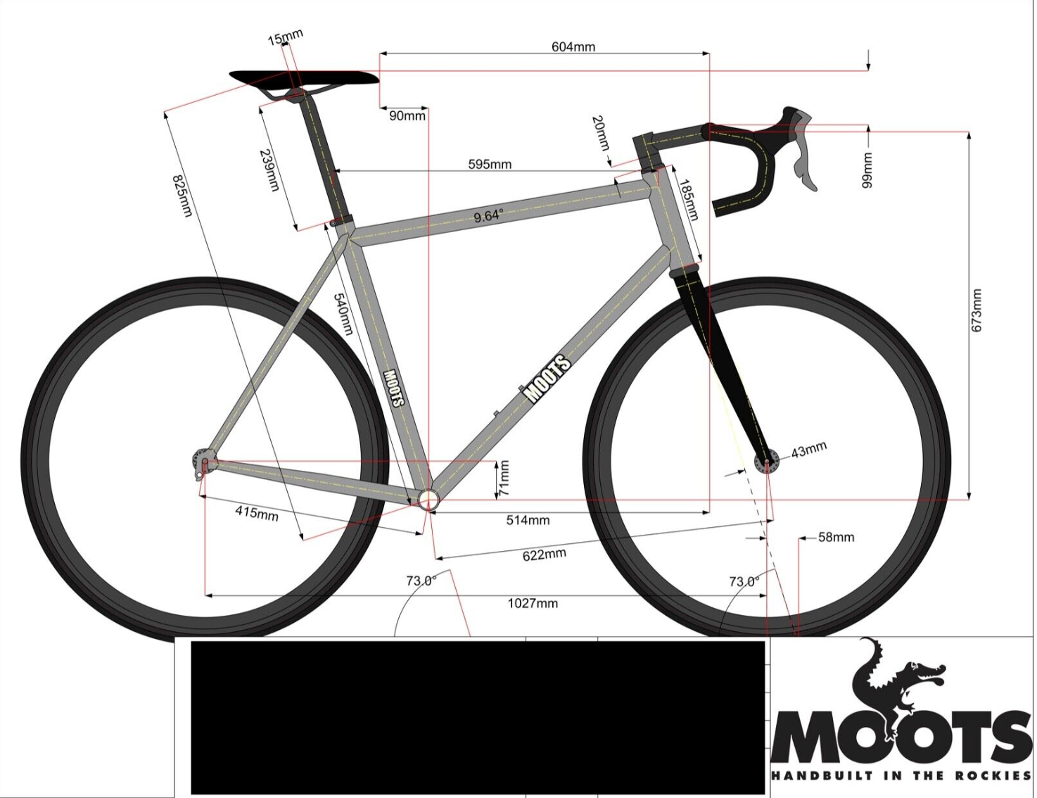Mint 2020 Moots Vamoots RSL 59.5cm Titanium Disc Frameset 700c