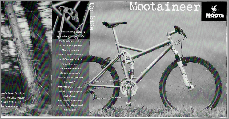 1997 Moots Mootaineer Full Suspension Medium Titanium Frameset 26" + Fox