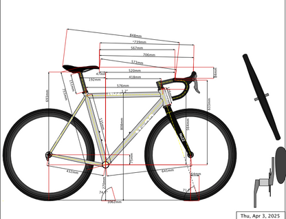 2018 No. 22 Drifter 57.5cm Titanium Disc Brake Gravel Frameset Enve Chris King
