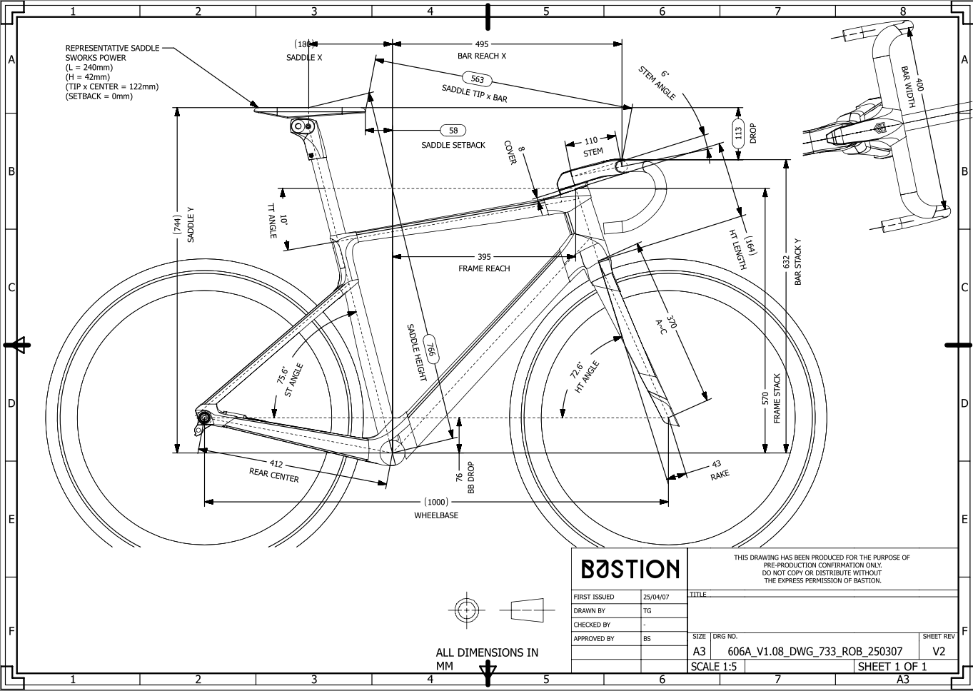 Low Mile! Bastion Archetype 54cm Carbon Titanium Disc Frameset 700c 3021g
