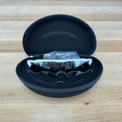 Light Use! 2019 Oakley Radar EV White Frame Black/Clear Lens Cycling Sunglasses