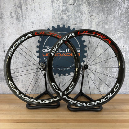 Low Mile! Campagnolo Bora Ultra 50 AC3 Rim Brake Carbon Bike Wheelset 700c 1545g