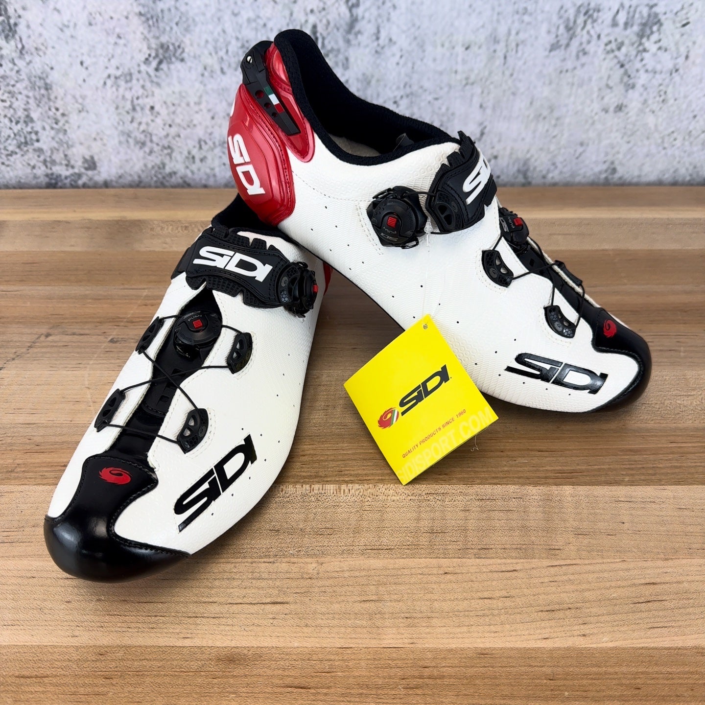 New! Sidi Wire 2 Carbon 45.5 EU White/Black/Red Cycling Shoes MSRP $459.99