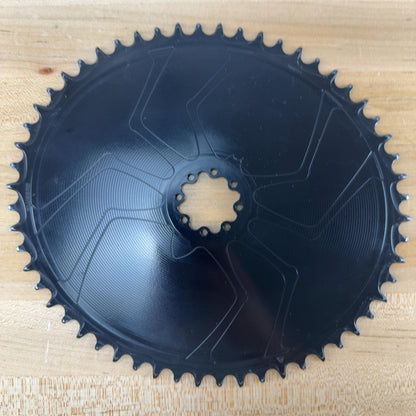 Light Use! Alugear Oval 1x Aero 56t Sram 8-Bolt 12/13-Speed Alloy 1x Chainring