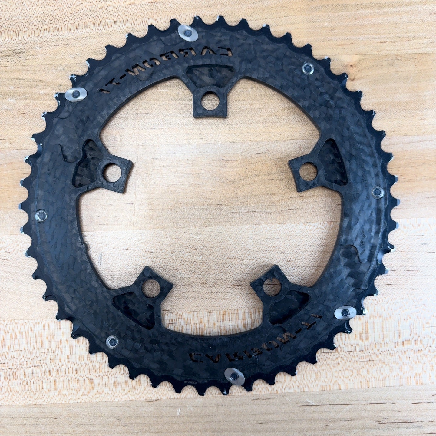 Low Mile! Carbon-Ti X-CarboRing Evo 50/34t 5-Bolt 11/12-Speed Chainring Set