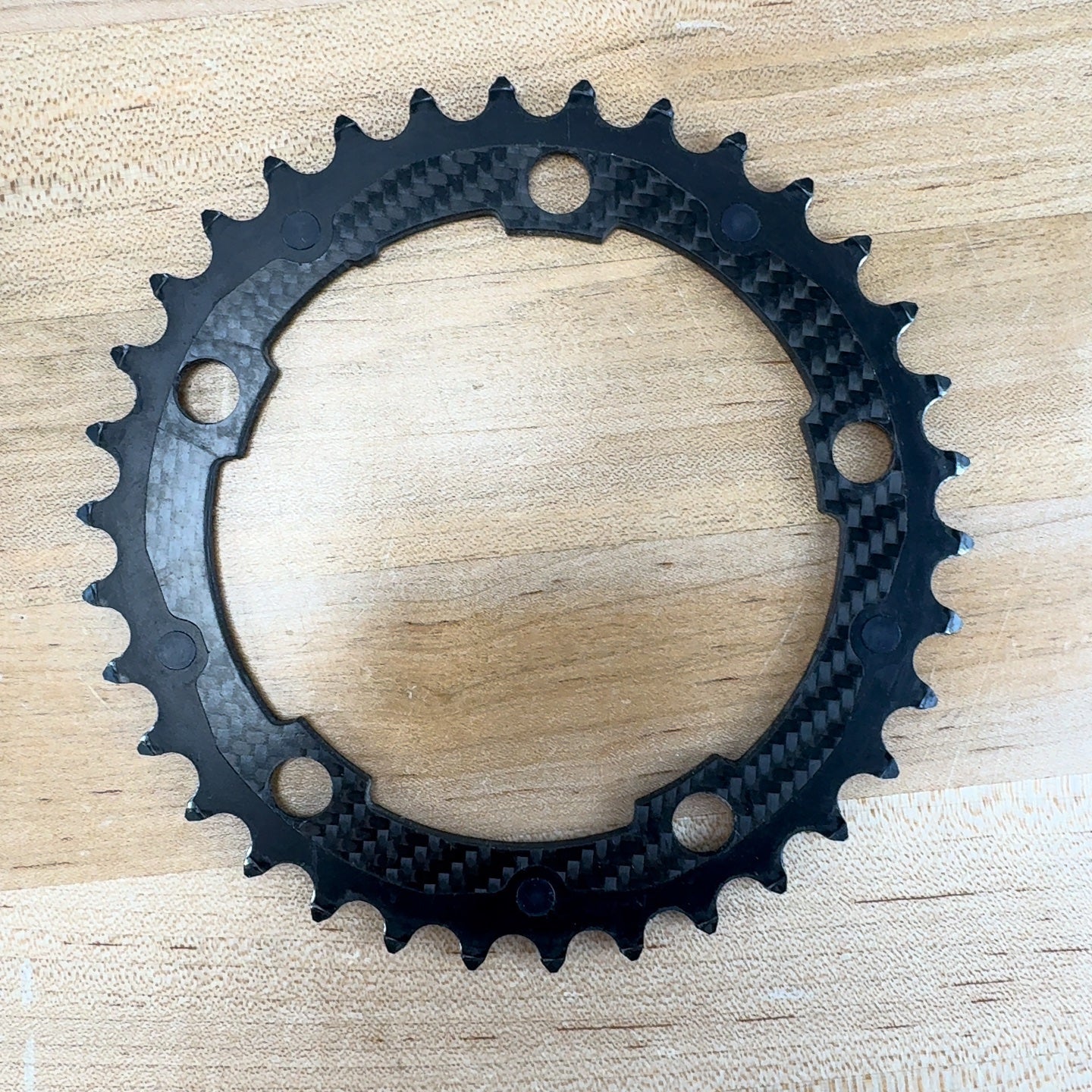 Low Mile! Carbon-Ti X-CarboRing Evo 50/34t 5-Bolt 11/12-Speed Chainring Set